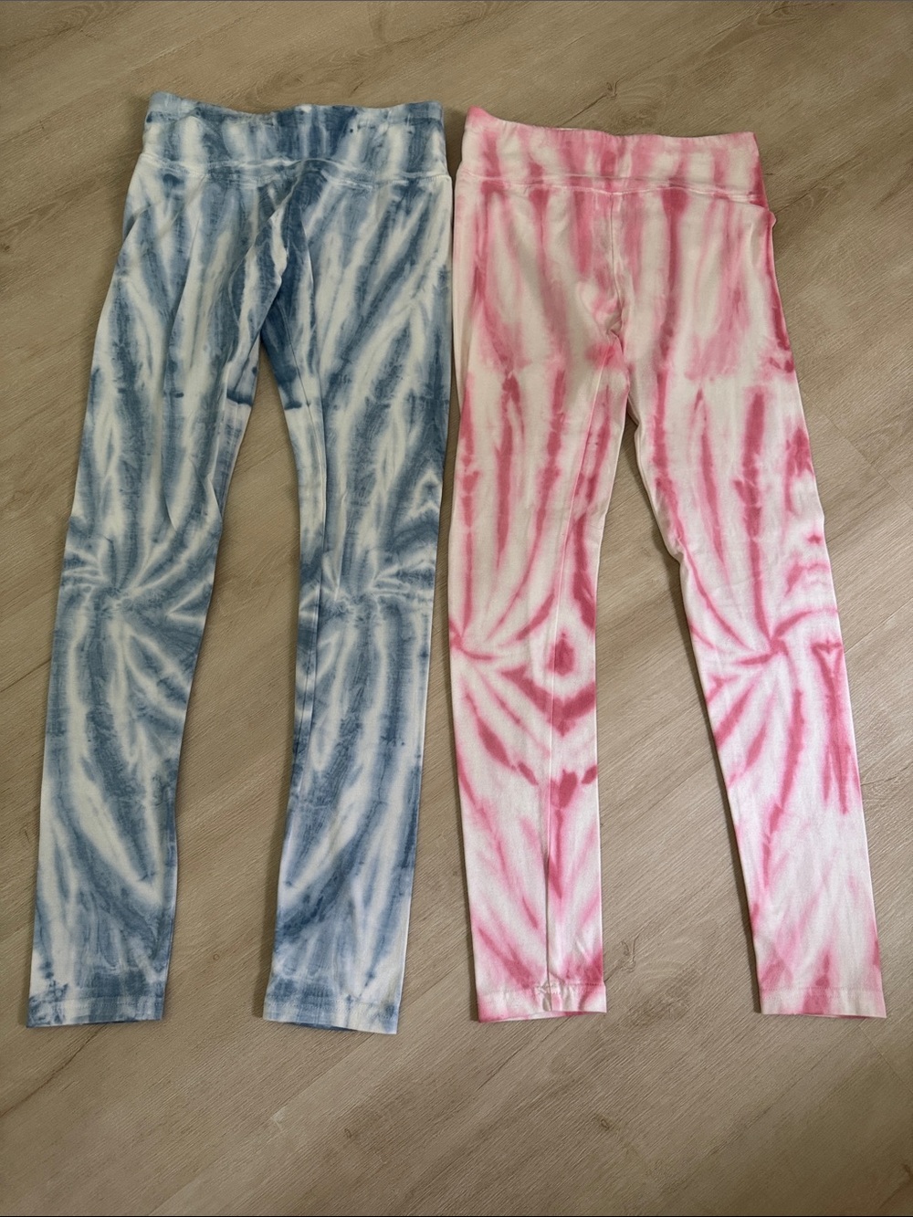 Justice Tie-Dye Leggings in Pink and Blue - Girls